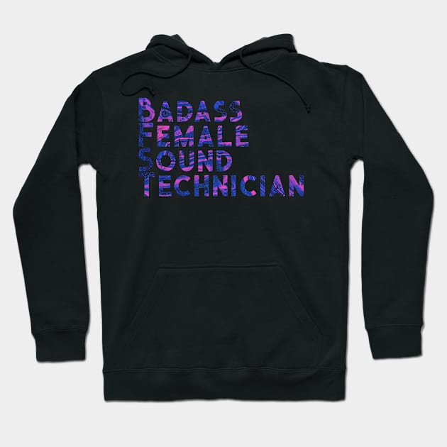 Badass Female Sound Technician Hoodie by TheatreThoughts